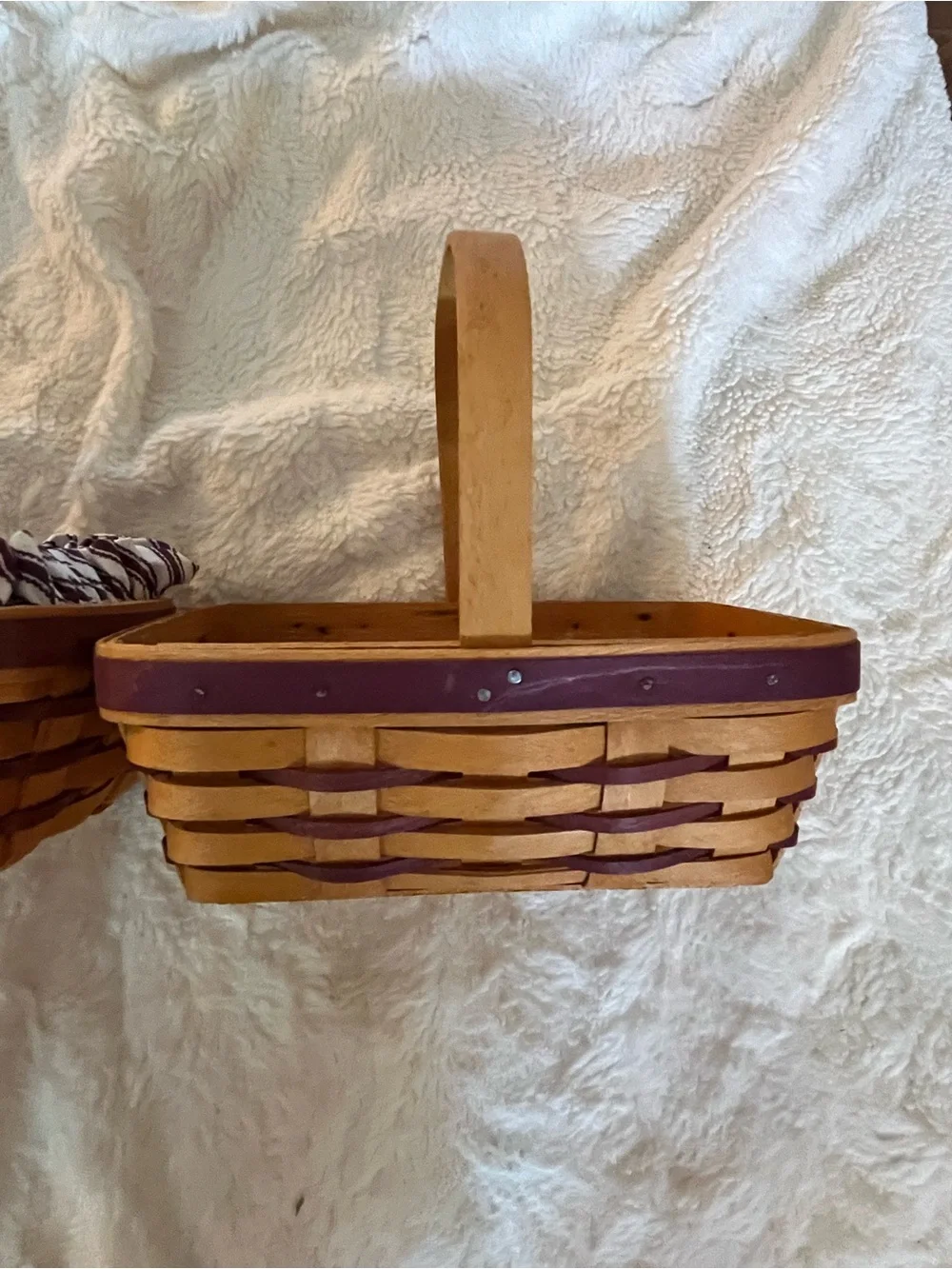 Longaberger 1997 Sweetheart Sweet Treats Basket  set of 2